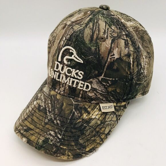 Ducks Unlimited RealTree Camouflage Hat Outdoor Cap StrapBack OSFM Camo Hunt Cap - Picture 4 of 11